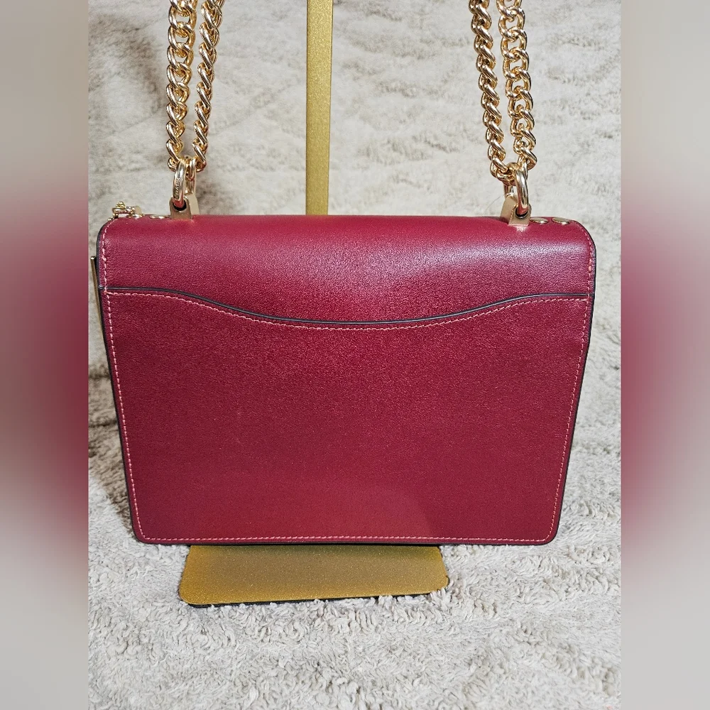 Coach NWTS Signature Cherry Klare Red and Gold Crossbody Bag - Picture 13 of 16